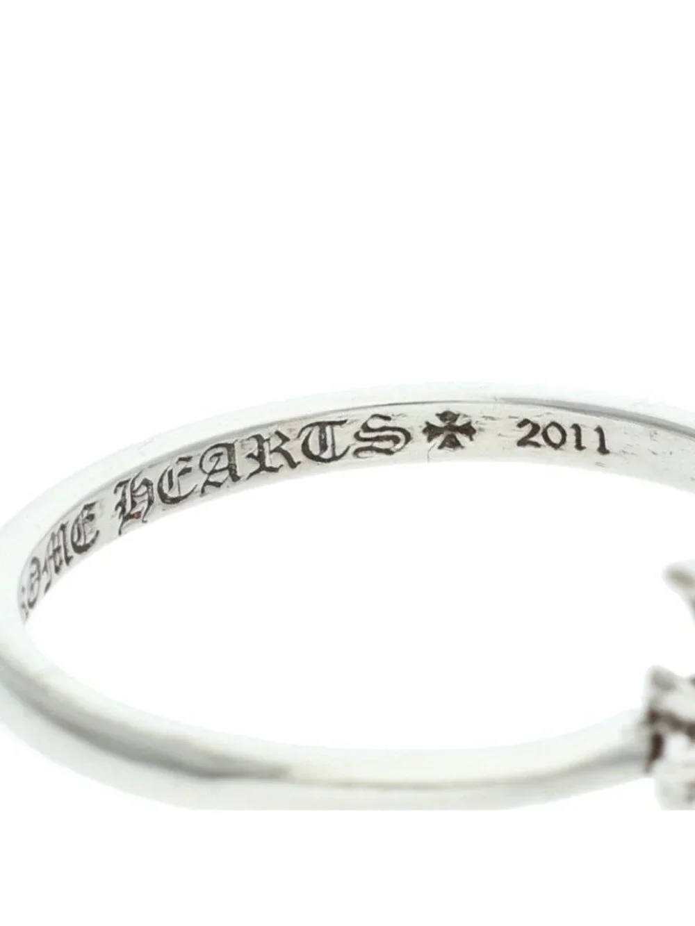 Chrome Hearts Bubblgm CH Bubblegum CH Cross Silver Ring